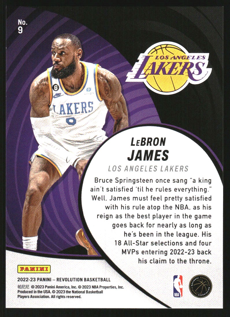 2022-23 Panini Revolution Vortex #9 LeBron James