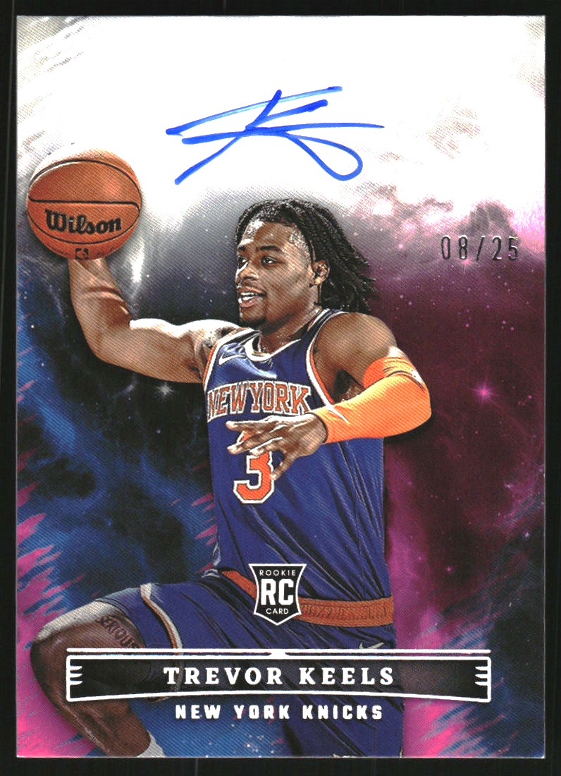 Trevor Keels #25 2022 Panini Chronicles Draft Picks Basketball Illusions First Impressions Jersey Autograph