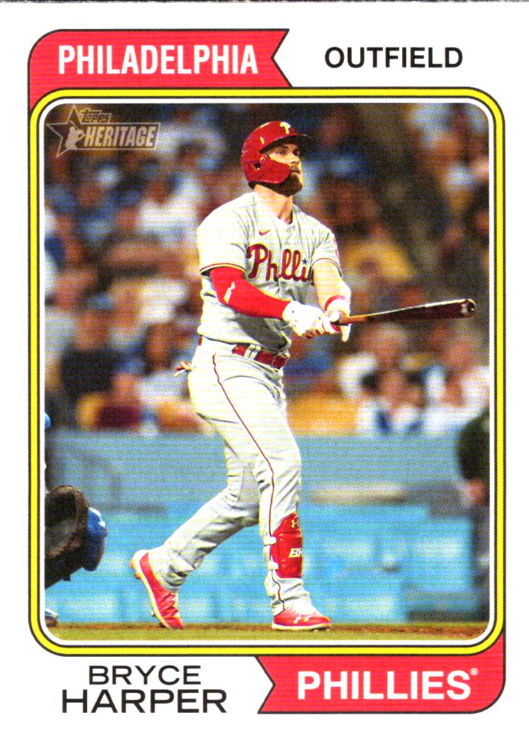 2023 Topps Heritage Bryce Harper #17 Philadelphia Phillies Baseball Card