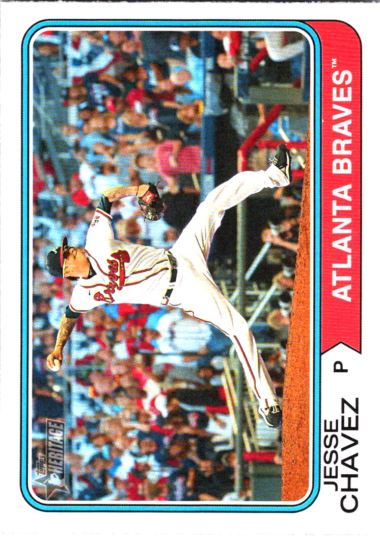 2023 Topps Heritage Jesse Chavez #120 Atlanta Braves Baseball Card