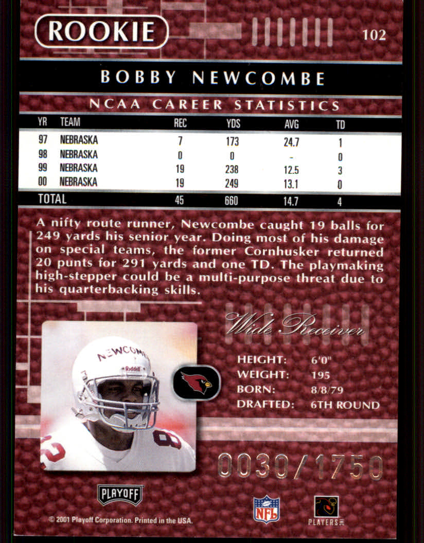 2001 Absolute Memorabilia (Playoff) Football Cards - Picture 47 of 92