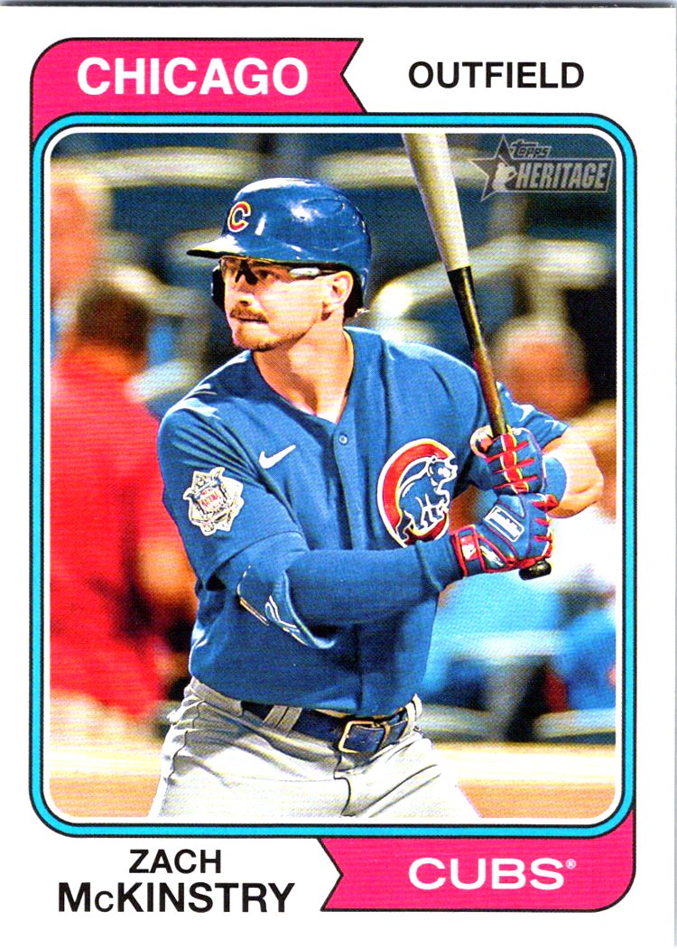 2023 Topps Heritage Zach McKinstry #169 Chicago Cubs Baseball Card 