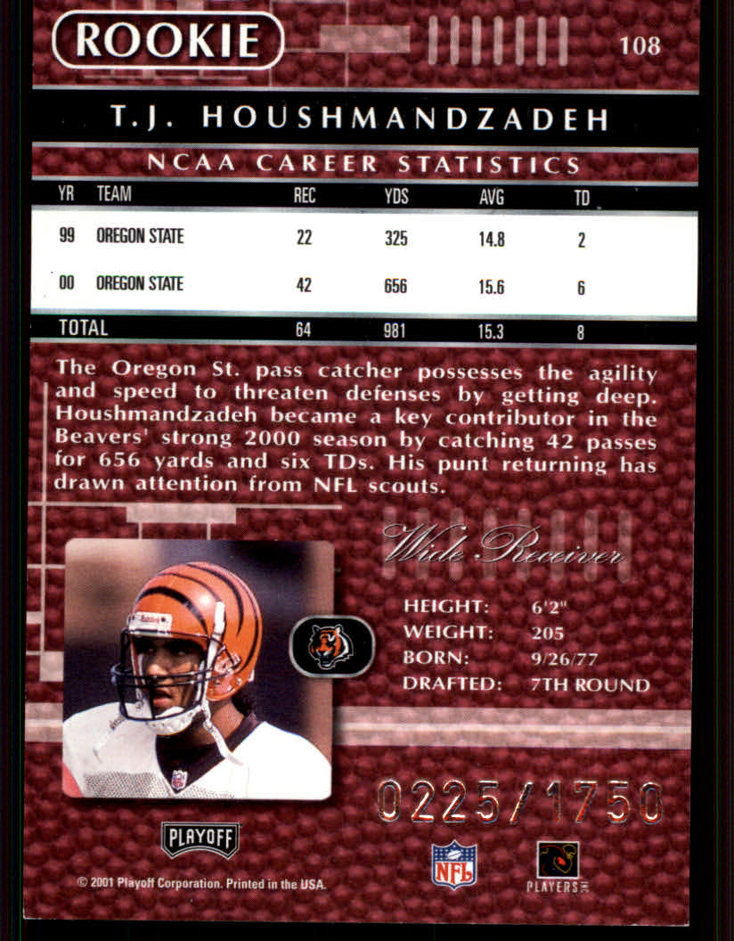 2001 Absolute Memorabilia (Playoff) Football Cards - Picture 51 of 92