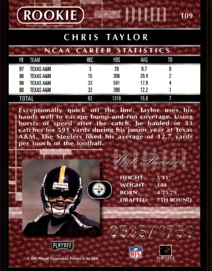 2001 Absolute Memorabilia (Playoff) Football Cards - Picture 53 of 92