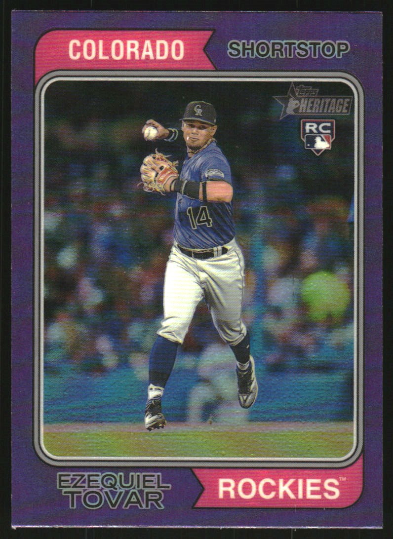 2023 Topps Heritage Chrome Purple Refractors #317 Ezequiel Tovar