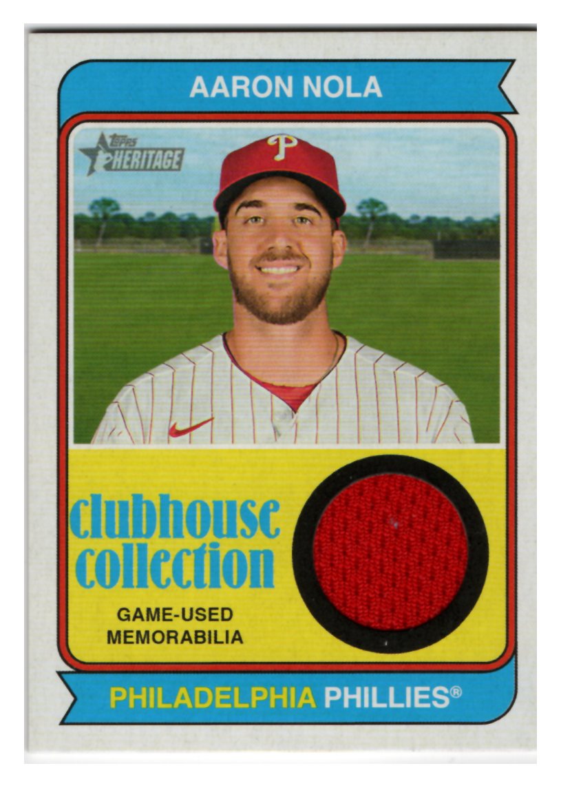 2023 Topps Heritage - Aaron Nola - Clubhouse Collection Relic PHILLIES