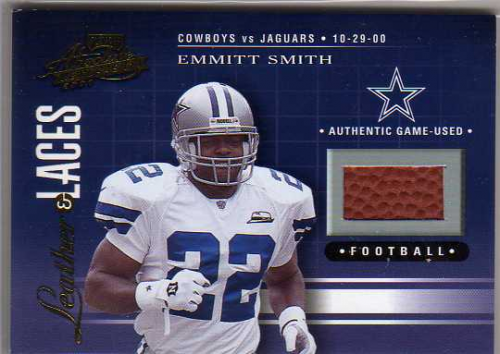 2001 Absolute Memorabilia Leather and Laces #LL21 Emmitt Smith