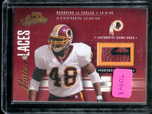 2001 Absolute Memorabilia Leather and Laces Combos #LL10 Stephen Davis
