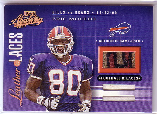 2001 Absolute Memorabilia Leather and Laces Combos #LL38 Eric Moulds