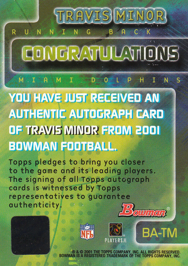 Tarjetas de fútbol americano Bowman 2001 "insertar" - Imagen 19 de 37