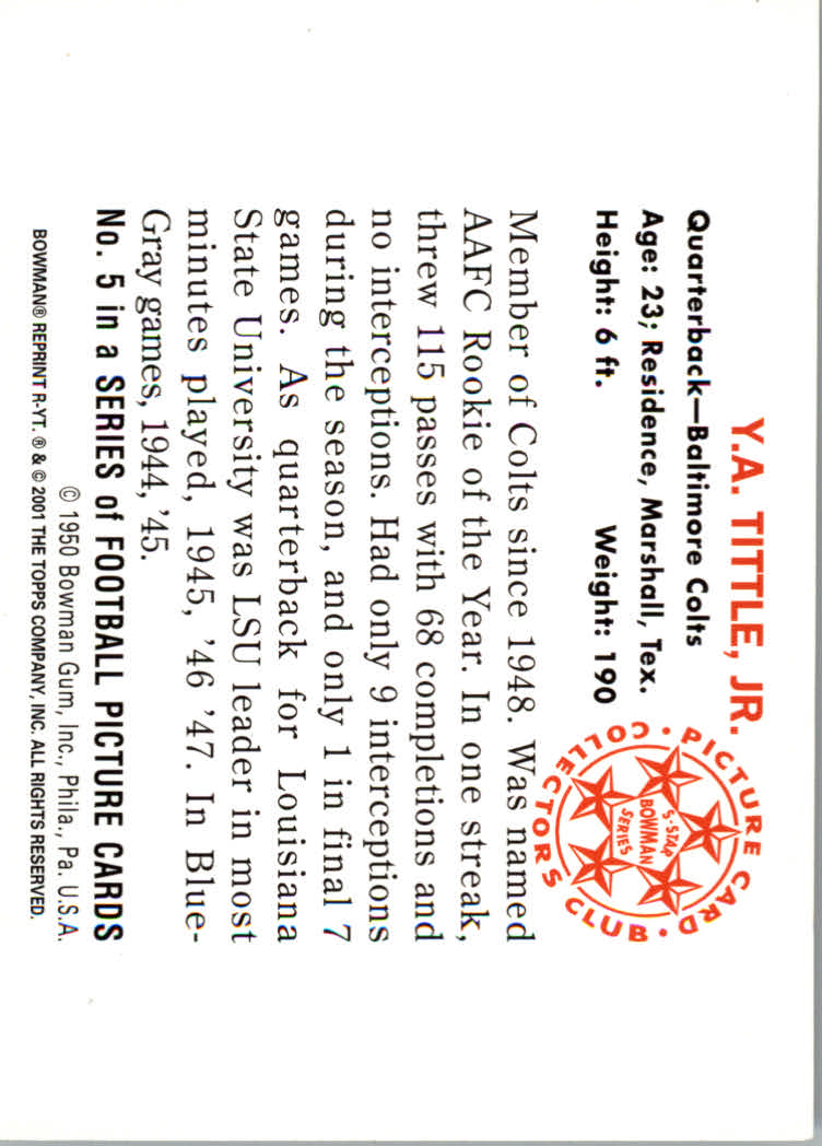 Tarjetas de fútbol americano Bowman 2001 "insertar" - Imagen 3 de 37
