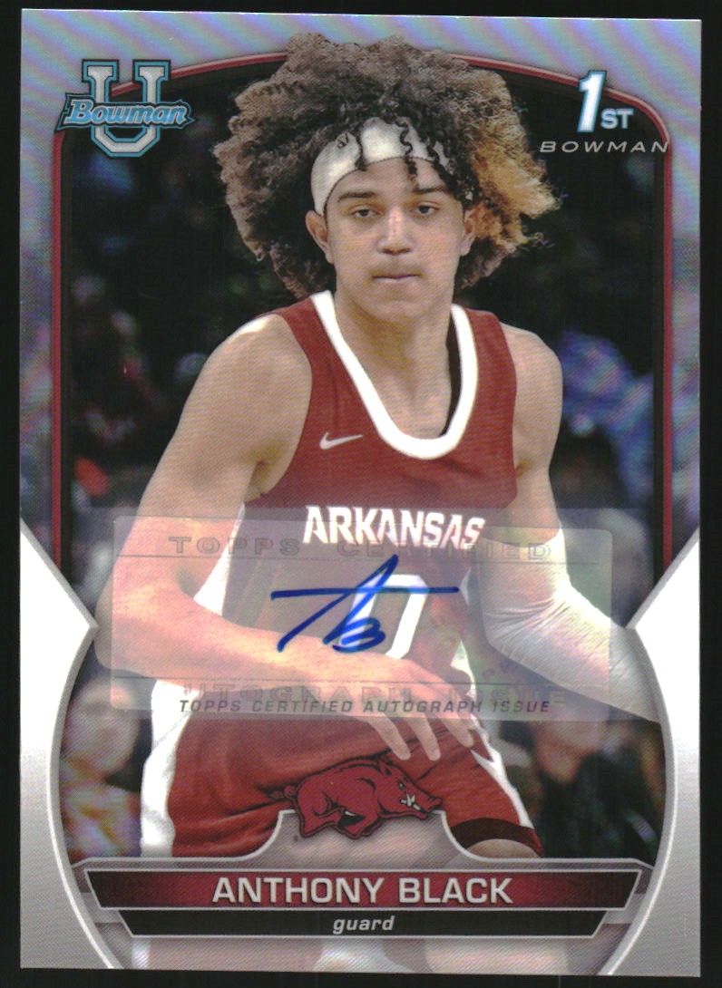 2022-23 Bowman Chrome University Prospect Autographs Refractors #58 Anthony Black