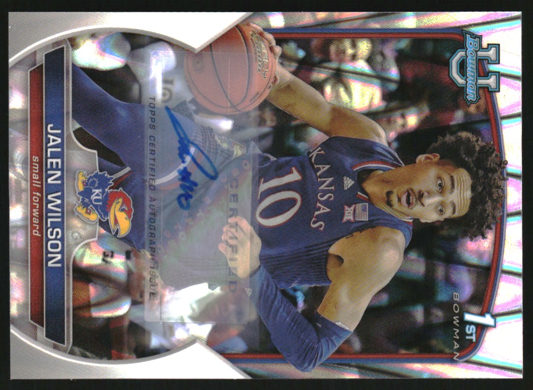 2022-23 Bowman Chrome University Prospect Autographs RayWave Refractors #67 Jalen Wilson
