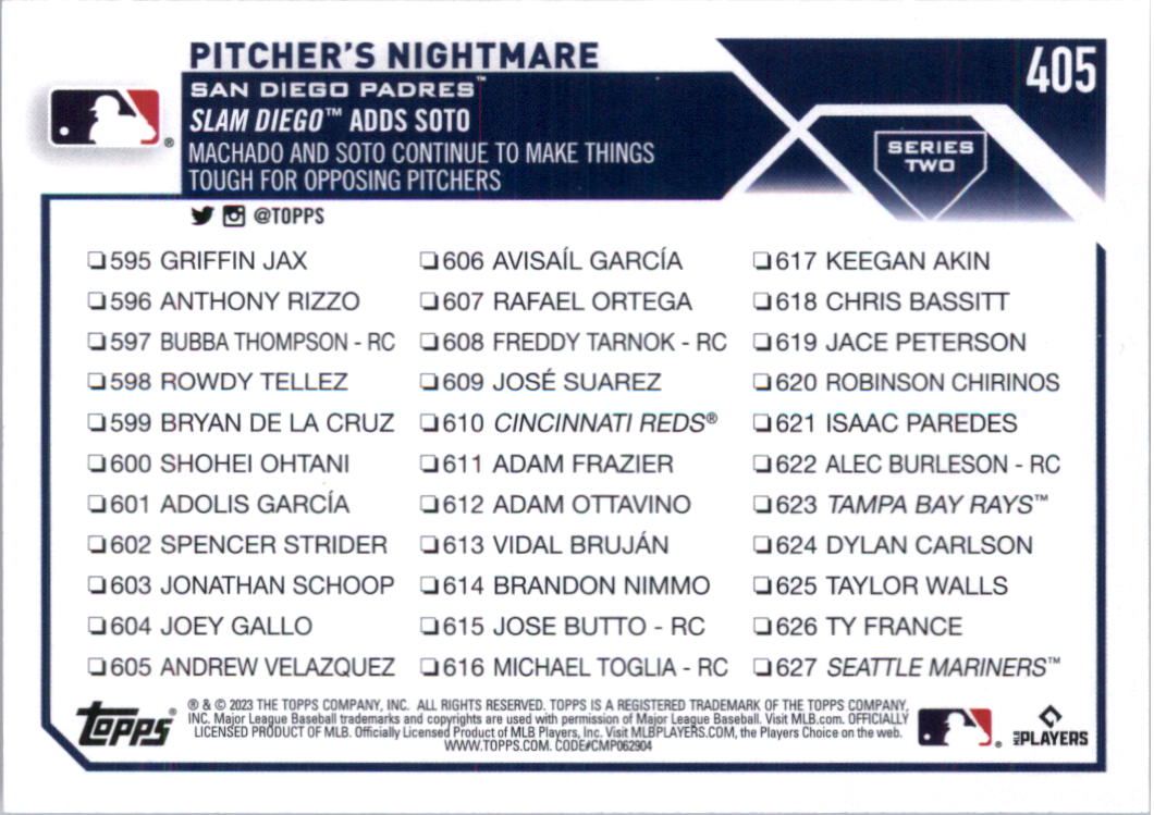 2023 Topps Baseball Card Pick (Base) 251-509 - Picture 291 of 495