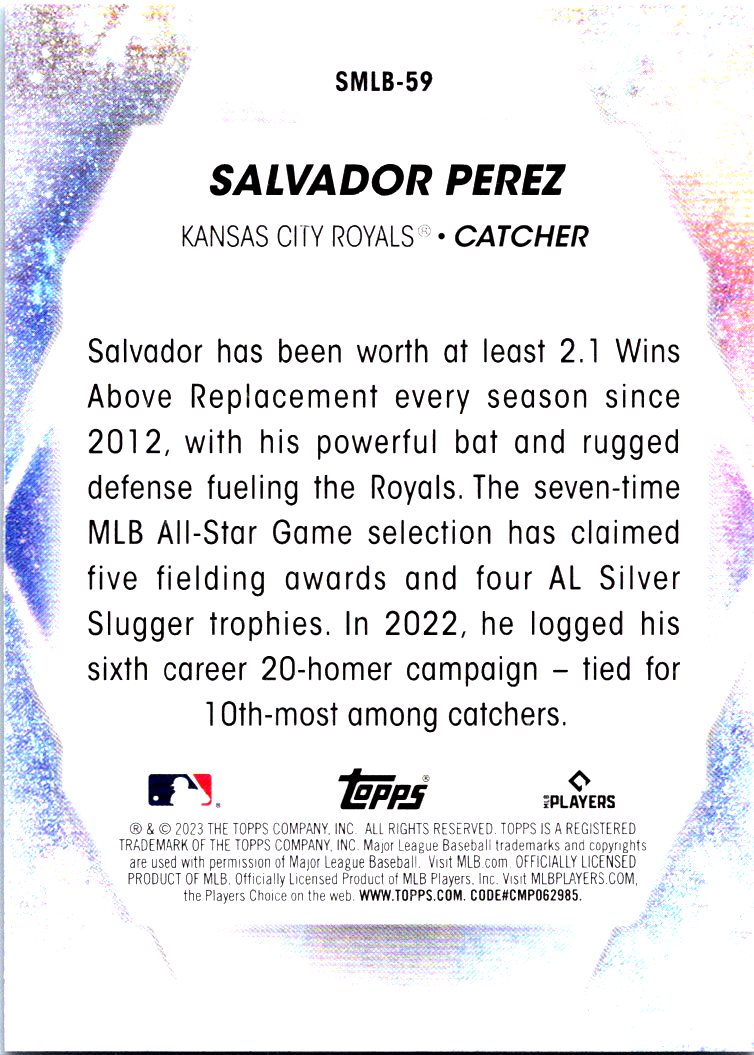 2023 Topps Stars of the MLB #SMLB59 Salvador Perez - NM-MT - The