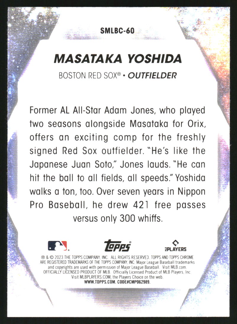 2023 Topps Stars of MLB Chrome #SMLBC60 Masataka Yoshida