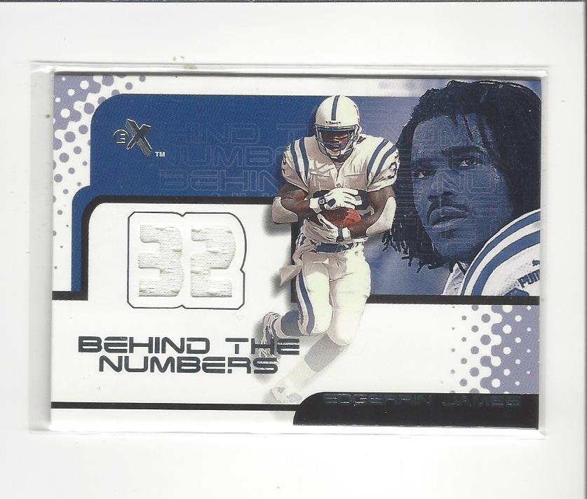 2001 E-X Behind the Numbers Jerseys #18 Edgerrin James/768