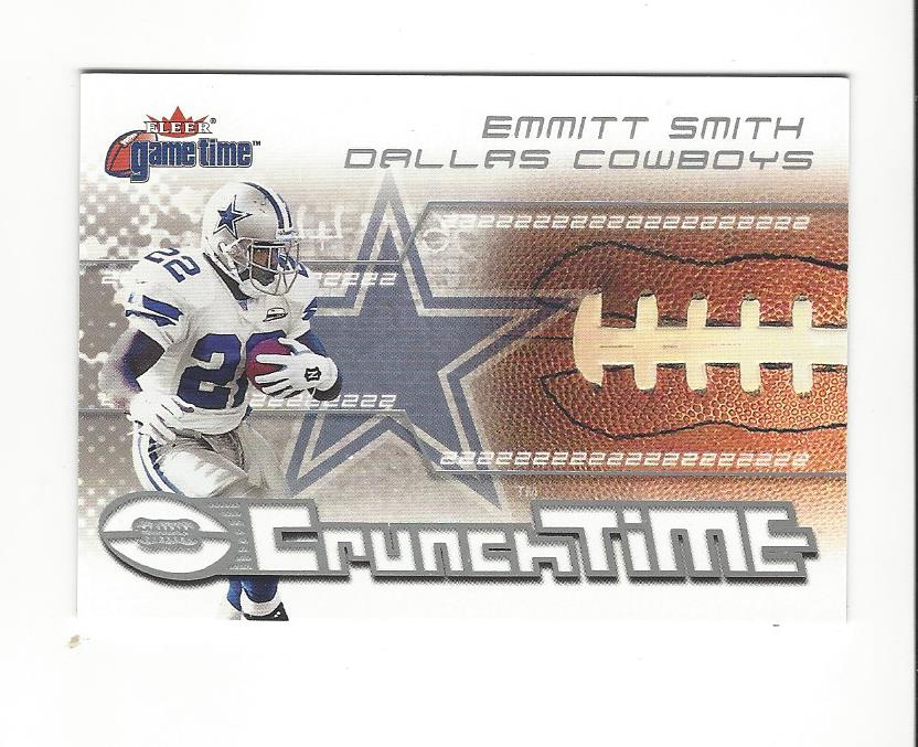 2001 Fleer Game Time Crunch Time #1 Emmitt Smith