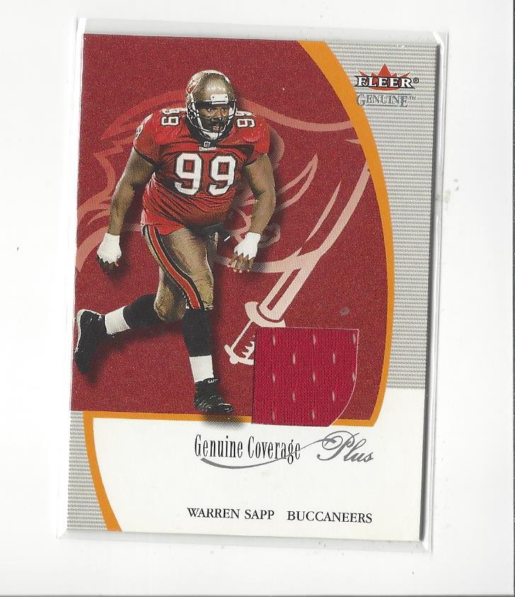 2001 Fleer Genuine Coverage Plus Jerseys #19 Warren Sapp