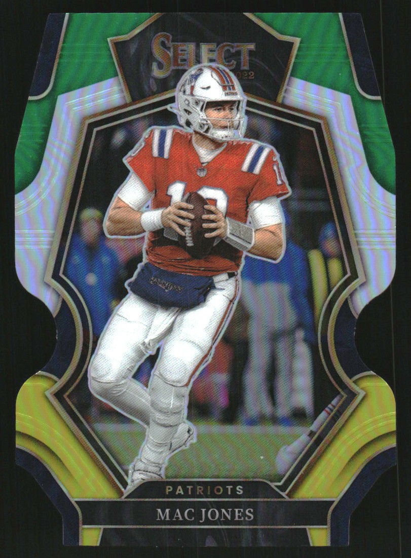 2022 Select Prizm Green and Yellow Die Cut #167 Mac Jones on
