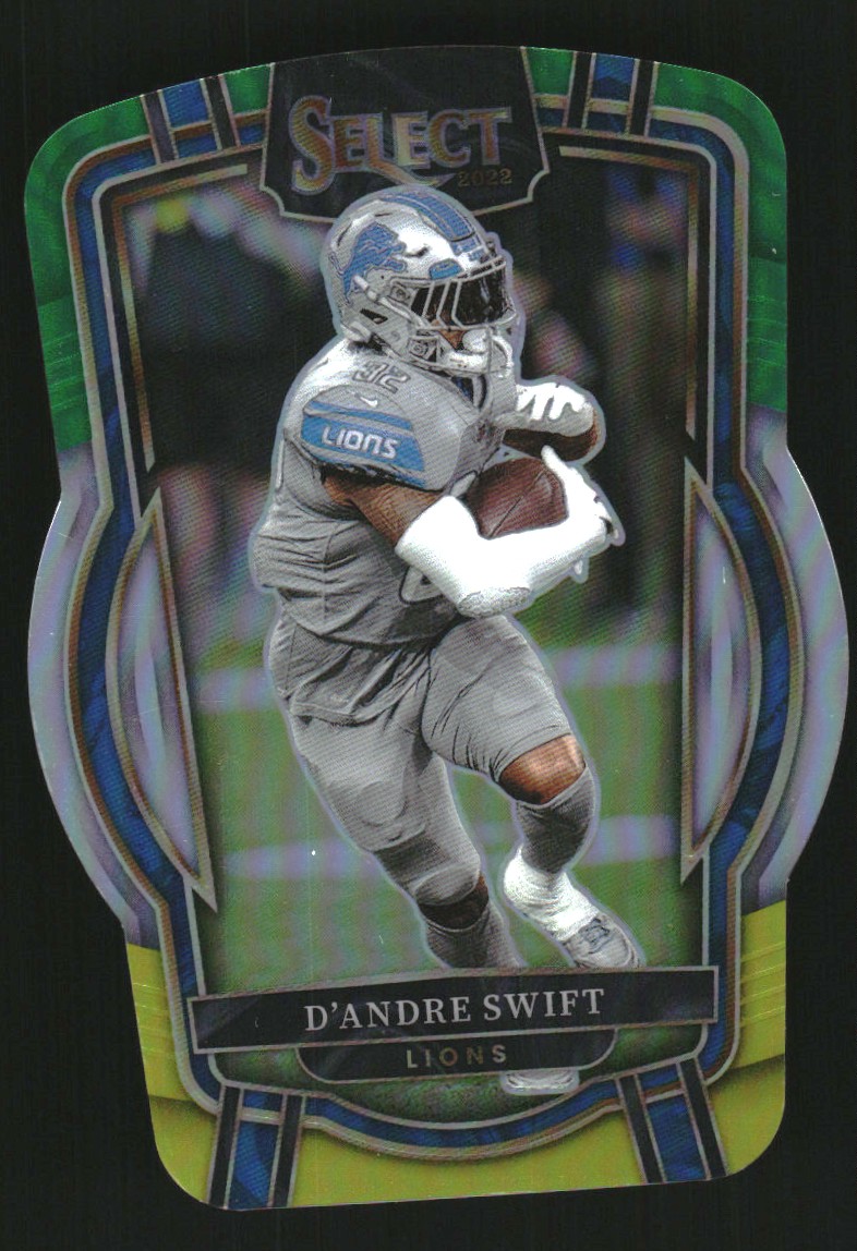 2022 Select Prizm Green and Yellow Die Cut #269 D'Andre Swift