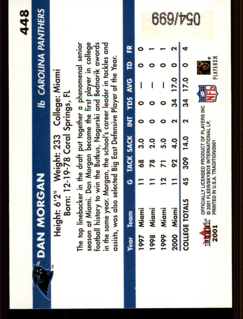 2001 Fleer Tradition Glossy Football "Parallel" Cards - Bild 13 von 13