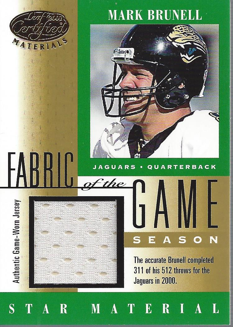 2001 Leaf Certified Materials Fabric of the Game #94SN Mark Brunell W/311