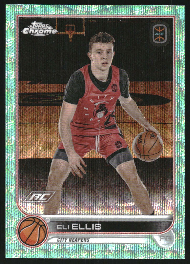 2022-23 Topps Chrome Overtime Elite Aqua Green Refractors #63 Eli Ellis