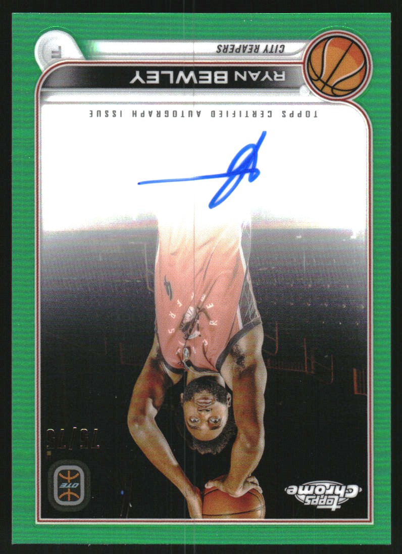 2022-23 Topps Chrome Overtime Elite Autographs Green Refractors #CARB2 Ryan Bewley