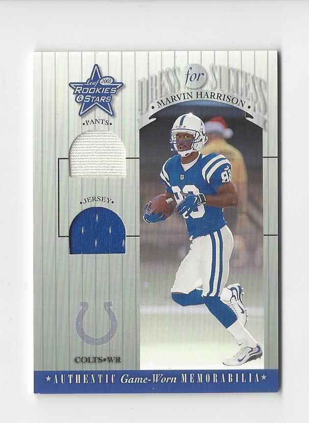 2001 Leaf Rookies and Stars Dress For Success #DFS9 Marvin Harrison