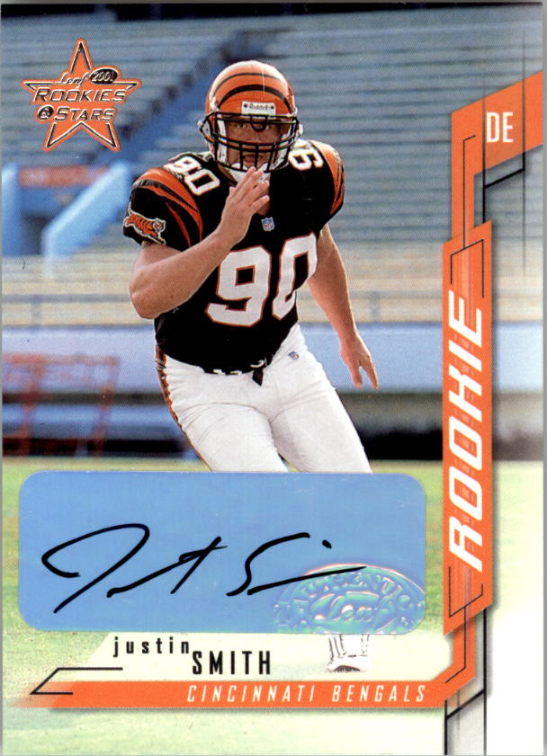 2001 Leaf Rookies and Stars Rookie Autographs #271 Justin Smith