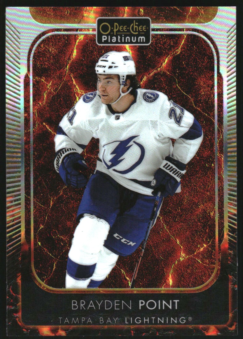 2021-22 O-Pee-Chee Platinum Hot Magma #69 Brayden Point