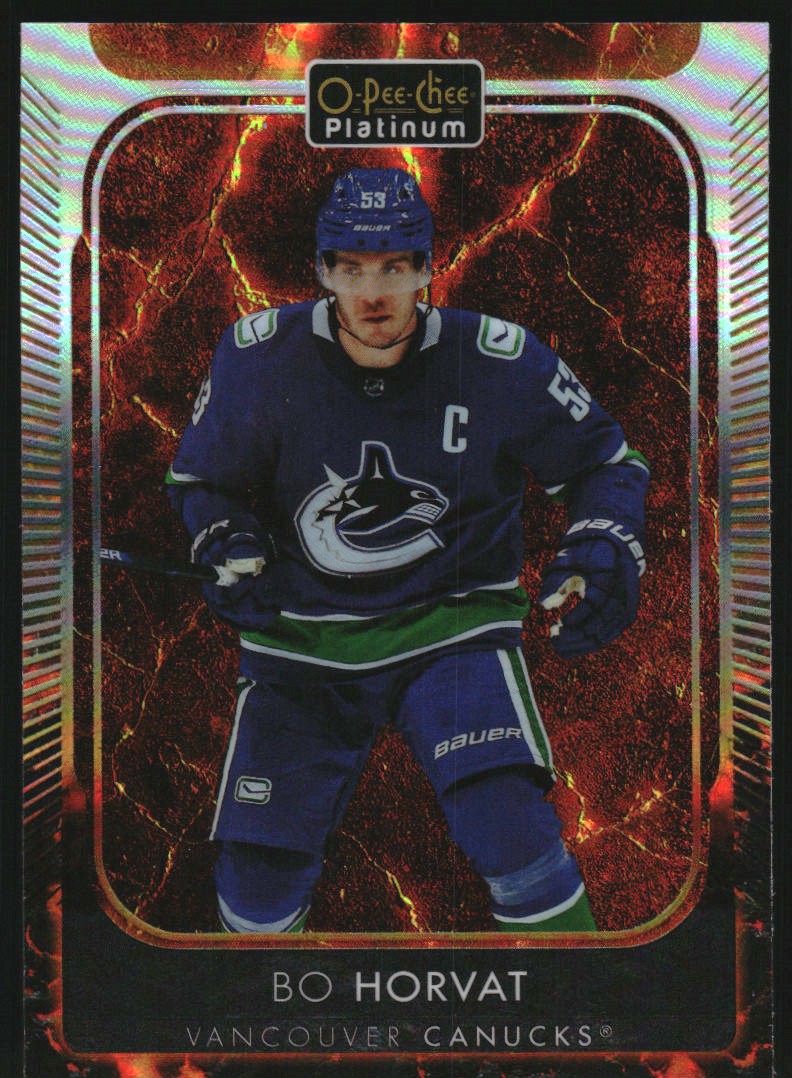 2021-22 O-Pee-Chee Platinum Hot Magma #167 Bo Horvat