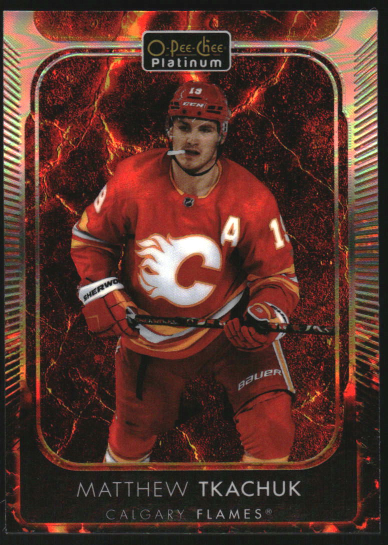 2021-22 O-Pee-Chee Platinum Hot Magma #198 Matthew Tkachuk