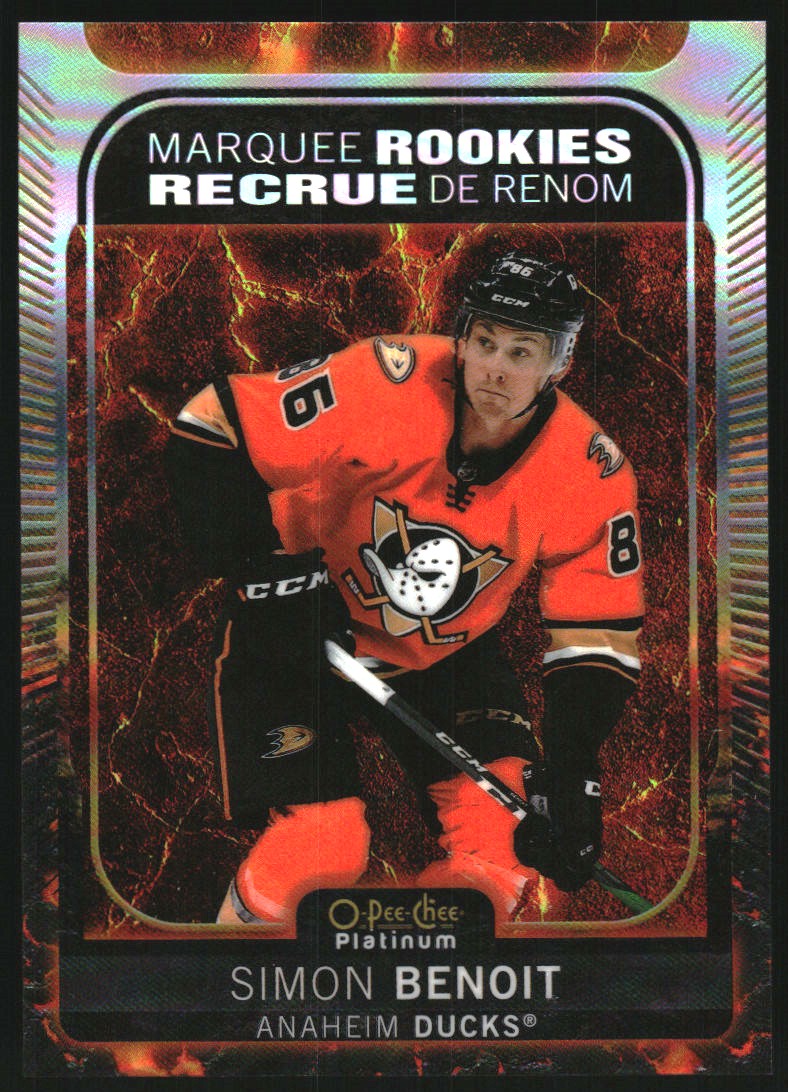 2021-22 O-Pee-Chee Platinum Hot Magma #235 Simon Benoit