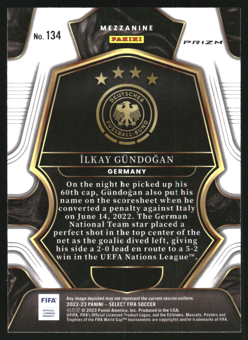 2022-23 Select FIFA Multi-Color #134 Ilkay Gundogan
