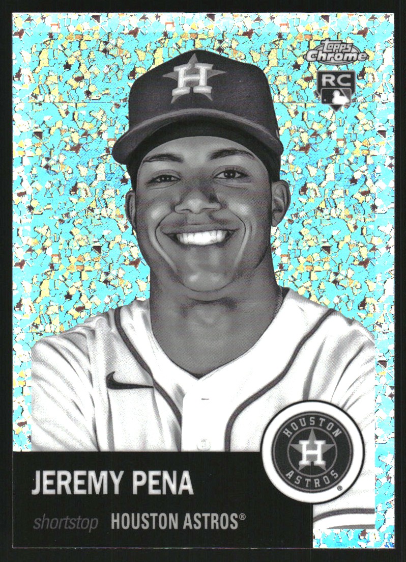 2022 Topps Chrome Platinum Anniversary Black and White Mini-Diamond Refractors #377 Jeremy Pena