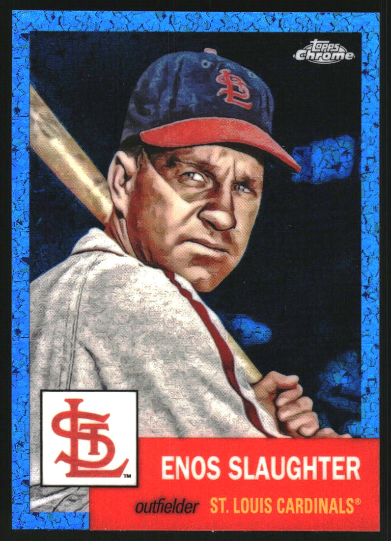 2022 Topps Chrome Platinum Anniversary Blue Mini-Diamond Refractors #149 Enos Slaughter