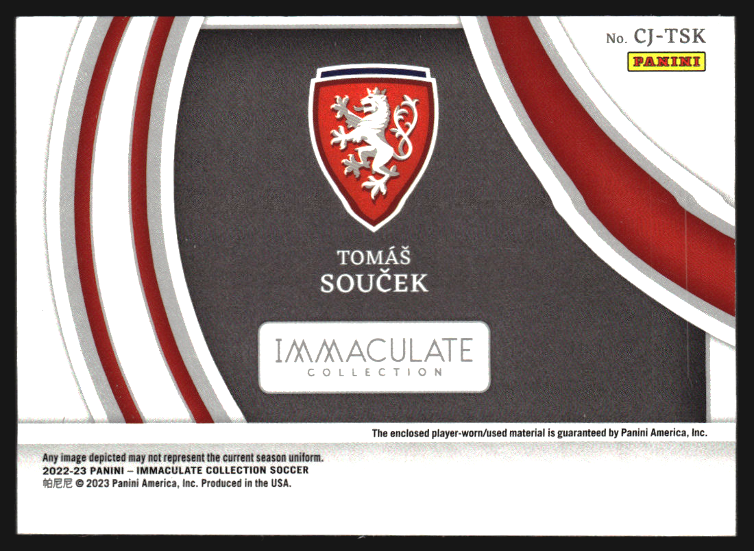 2022-23 Immaculate Collection Clearly Immaculate Jerseys #8 Tomas Soucek/99