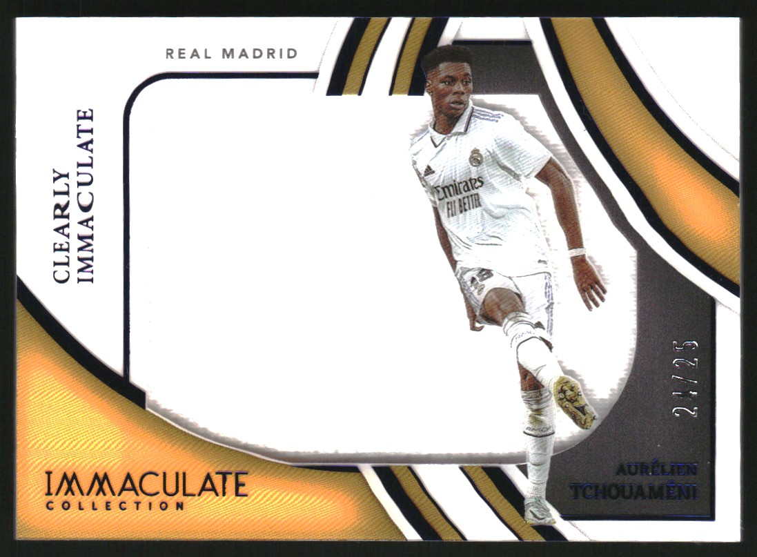 2022-23 Immaculate Collection Clearly Immaculate Jerseys Sapphire #38 Aurelien Tchouameni/25