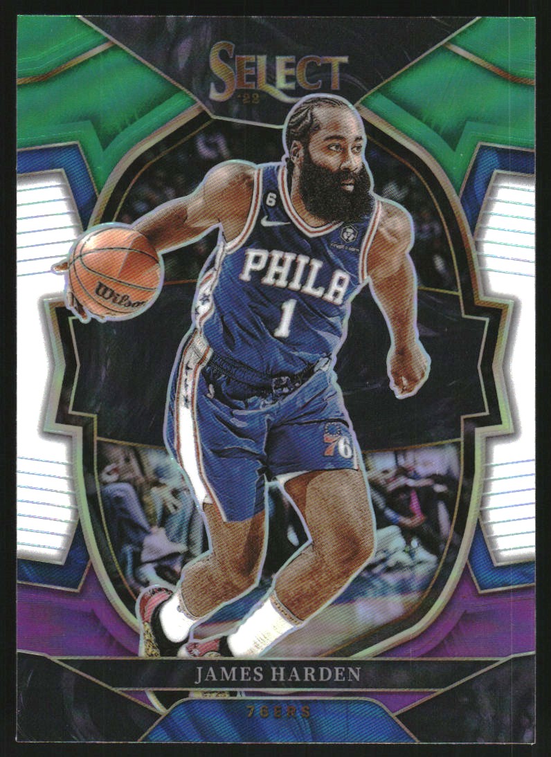 2022-23 Select Prizms Green White Purple #25 James Harden