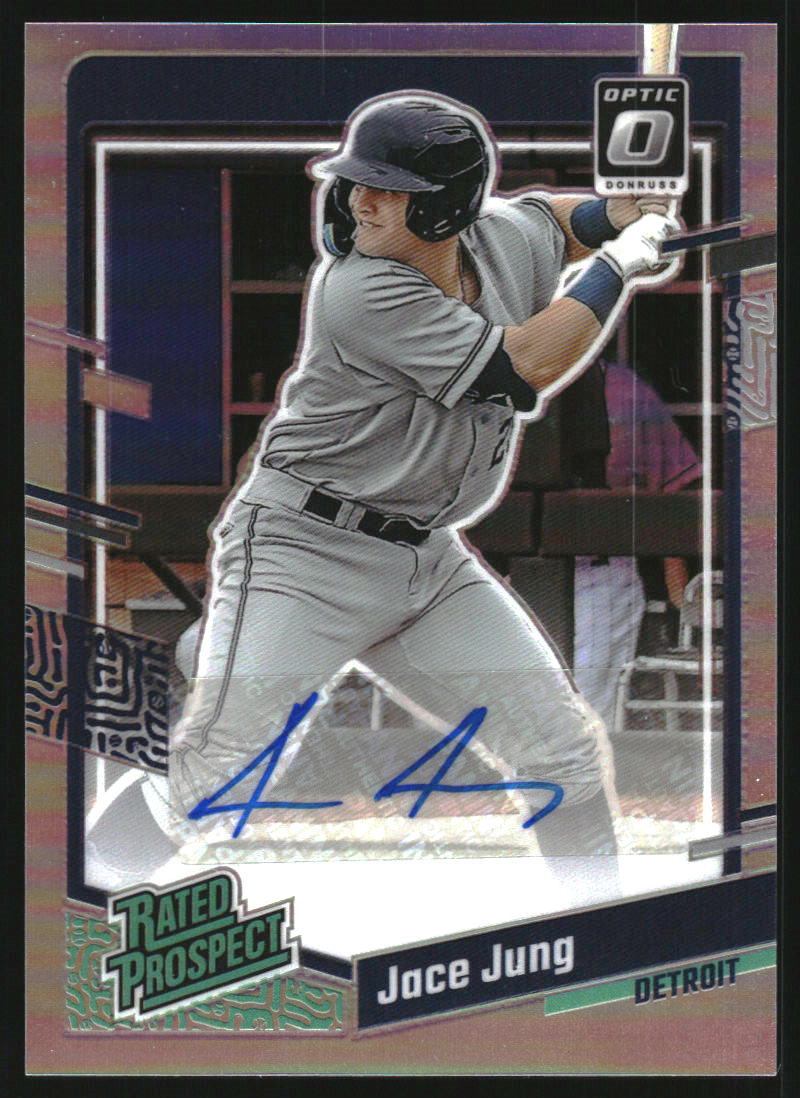 2023 Donruss Optic Rated Prospects Signatures Holo #10 Jace Jung