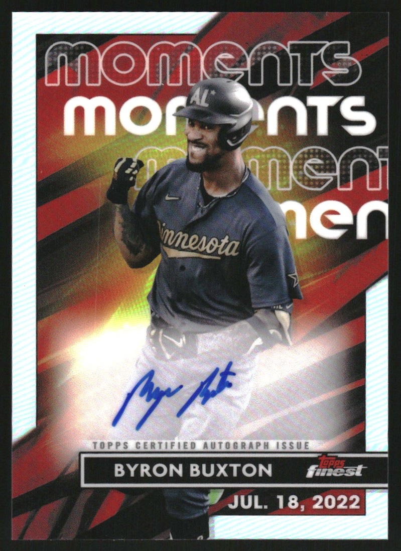 2023 Finest Moments Autographs Refractors #FMABBU Byron Buxton