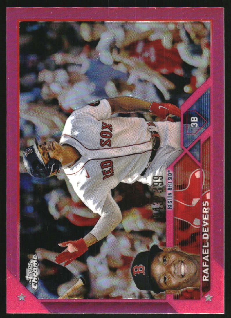 2023 Topps Chrome Update Action Stars Red Refractor Rafael Devers