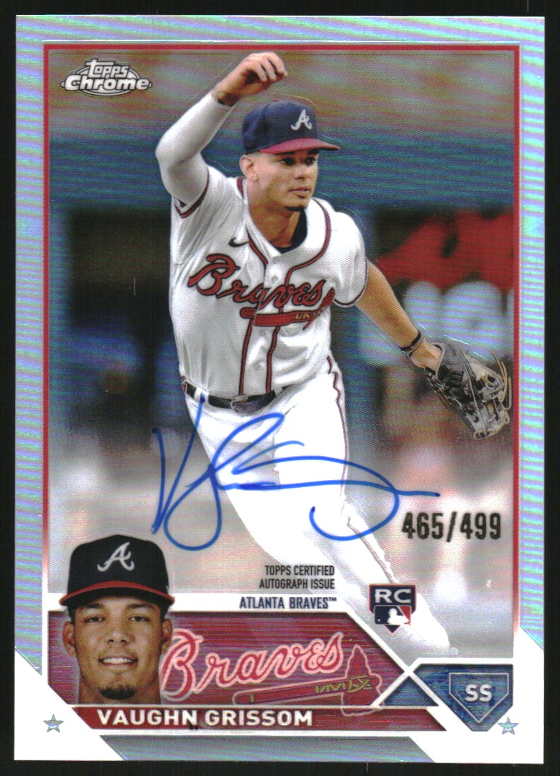2023 Topps Chrome Rookie Autographs Refractors #RAVG Vaughn Grissom