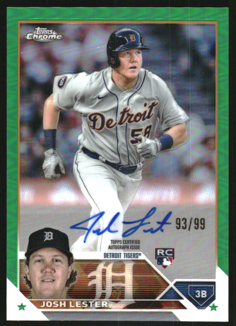 2023 Topps Chrome Rookie Autographs Green Refractors #RAJL Josh Lester Auto /99