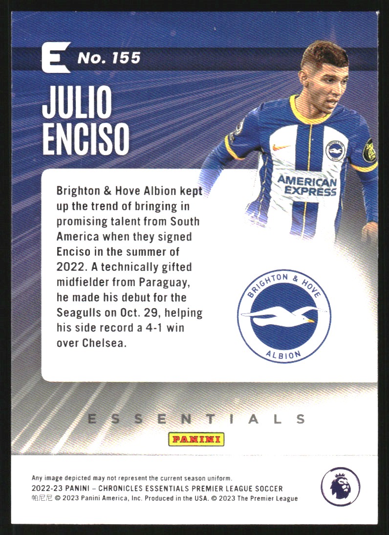 2022-23 Panini Chronicles English Premier League Silver #155 Julio Enciso/Essentials