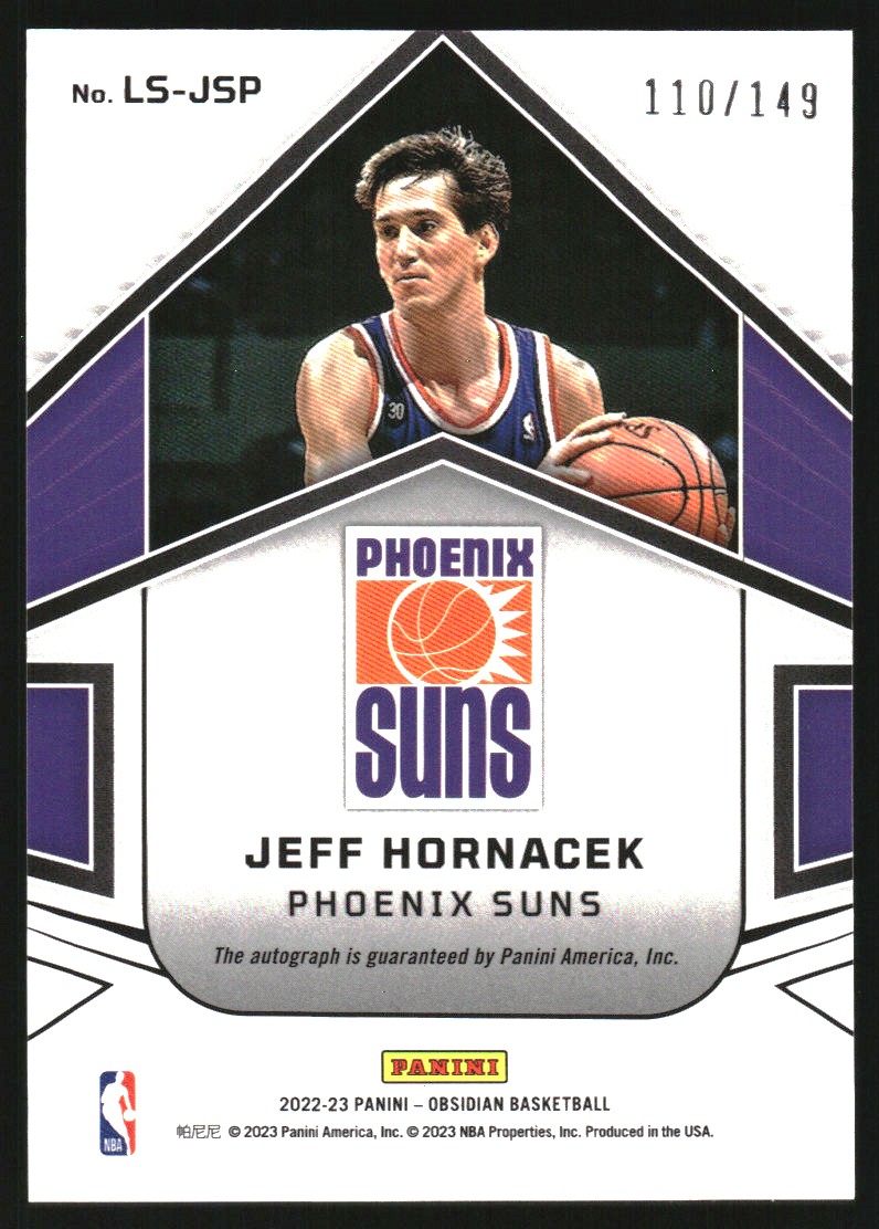 2022-23 Panini Obsidian Lightning Strike Signatures #25 Jeff Hornacek/149