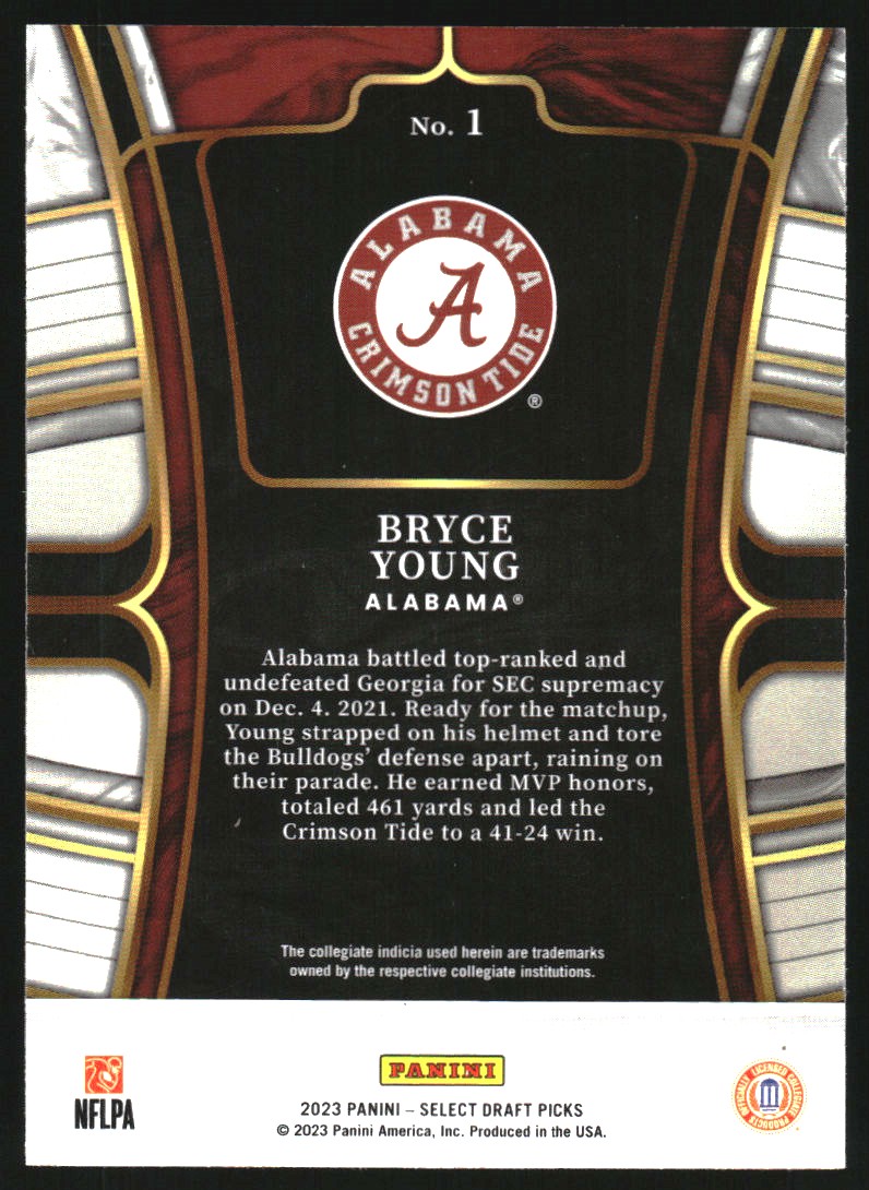 2023 Select Draft Picks Retail Blue #1 Bryce Young