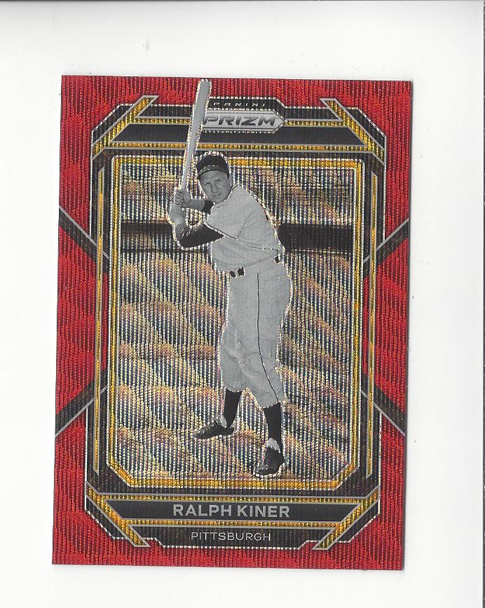 2023 Panini Prizm - Babe Herman #221 Ruby Wave Prizm for